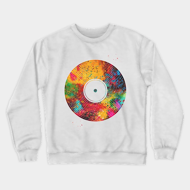 Vinyl disc Crewneck Sweatshirt by erzebeth